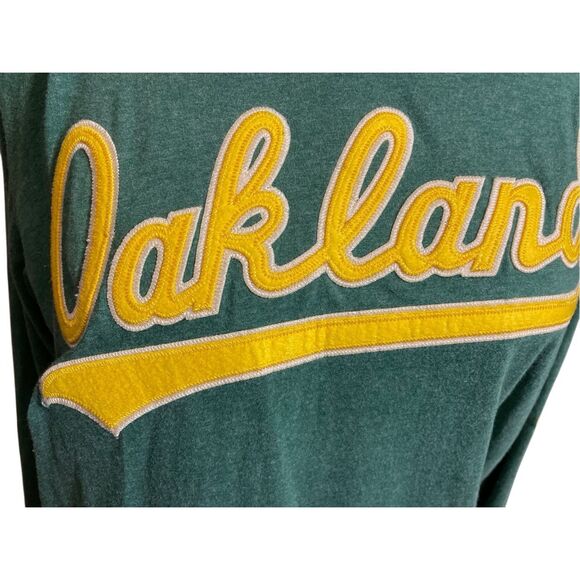 Oakland A’s Mitchell & Ness Cooperstown Collection Lightweight Hoodie Size Mediu - Picture 11 of 15